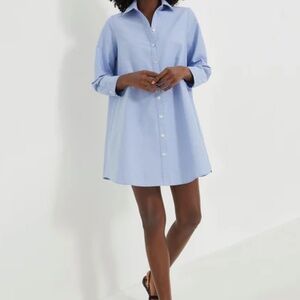 POMANDER PLACE Chambray Harris Shirt Dress